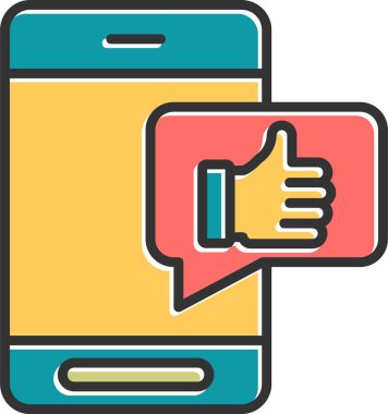 Başparmak yukarı vektör simgesi gibi