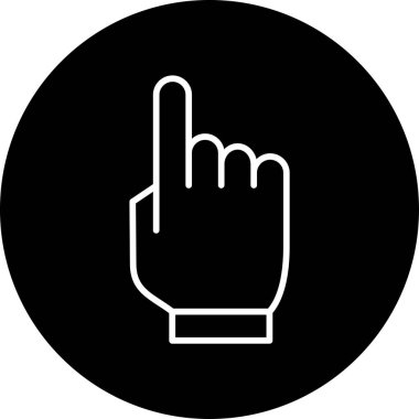 parmak hareketi simgesi, vektör illüstrasyonu