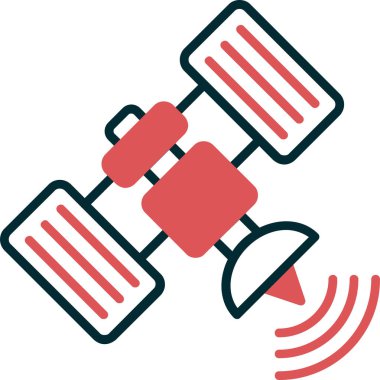 Uydu anten simge vektör çizim 