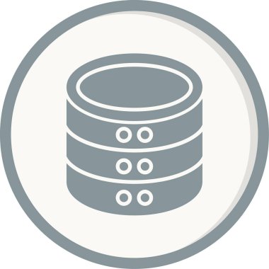 veritabanı simgesi, vektör illüstrasyonu basit tasarım