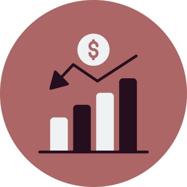 Değerlendirme işi grafiği düz vektör simgesi 