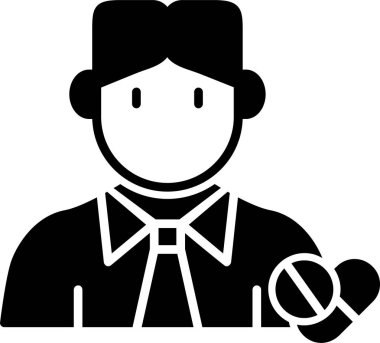 Eczacı. Web simgesi basit illüstrasyon