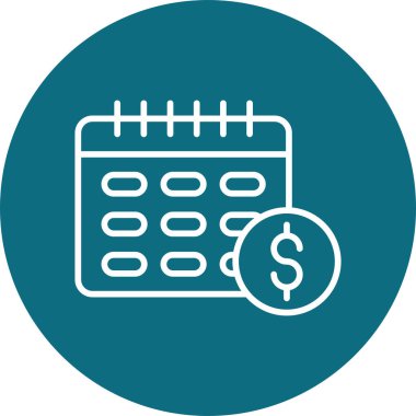 Minimalist bir tasarımda bir takvim simgesinin vektör illüstrasyonuName.