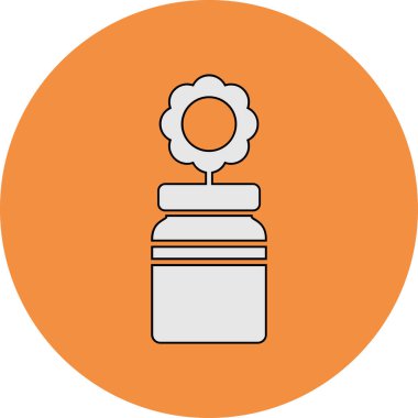 Çiçek. Web simgesi basit illüstrasyon 