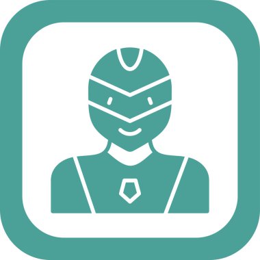 Süper kahraman ağ simgesi, vektör illüstrasyonu