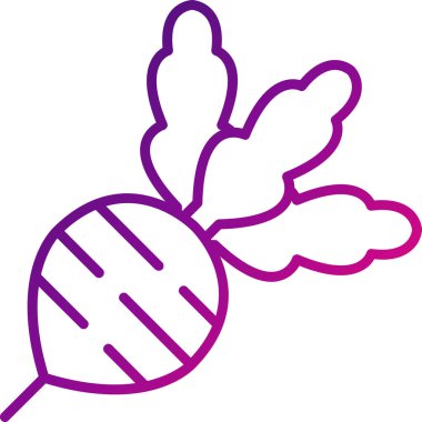 Turp ağ simgesi, basit vektör illüstrasyonu