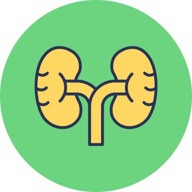 İnsan böbrekleri ikon vektör çizimi