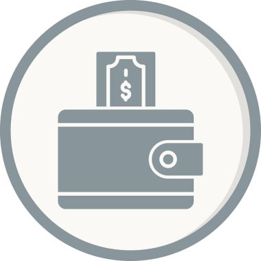 Wallet icon, vector illustration simple design