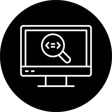 Test süreci simgesi, vektör illüstrasyonu basit tasarım