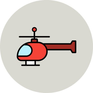Helikopter. Web simgesi basit illüstrasyon