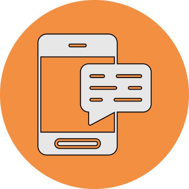 Sohbet mesajı vektör illüstrasyonu