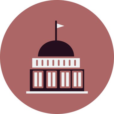 Parlamento binası simgesi, vektör illüstrasyonu 