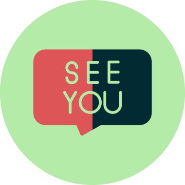 Metin ikonu vektör illüstrasyonunu görmek için konuşma balonu