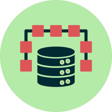 Yapılandırılmış veri simgesinin yumuşak vektör illüstrasyonu