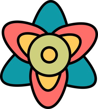 Çiçek. Web simgesi basit tasarım 