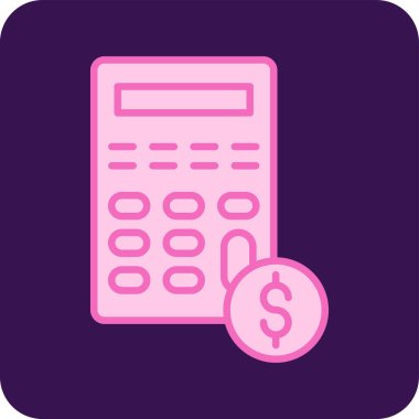 Calculator icon, vector illustration simple design
