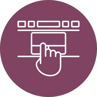 Touchpad simge vektör illüstrasyon tasarımı ile el