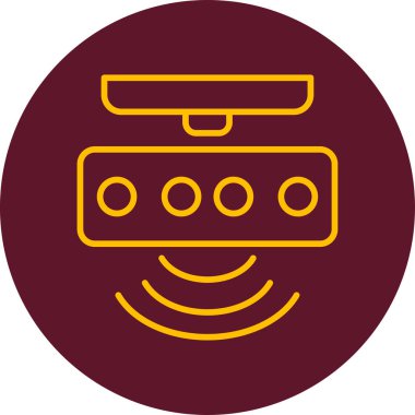 motion sensor web  icon, vector illustration