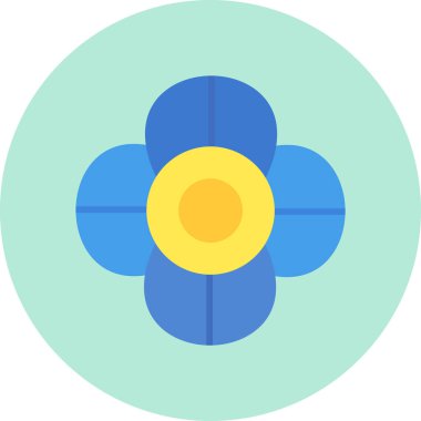 Çiçek. Web simgesi basit illüstrasyon 