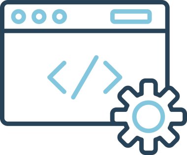 Web Yazılım simgesi, vektör illüstrasyonu