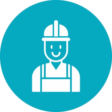 İşçi. Web simgesi basit illüstrasyon 