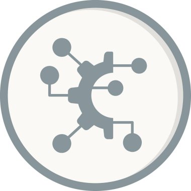 Teknoloji. Web simgesi basit illüstrasyon