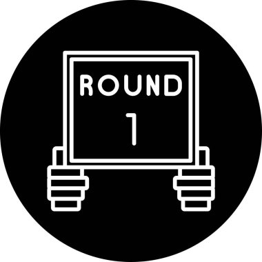 Bir yarışma için ilk tur simgesinin vektör illüstrasyonu 