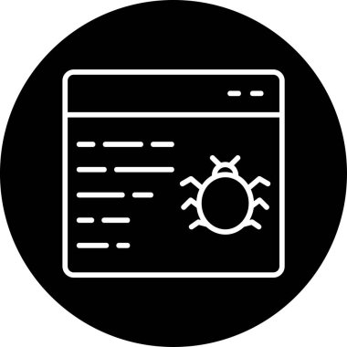 Virüs Vektörü Şekil Simgesi Tasarımı