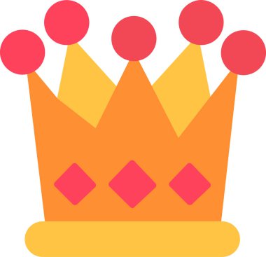 Taç. Web simgesi basit illüstrasyon 