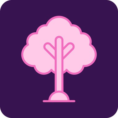 Ağaç. Web simgesi basit illüstrasyon 