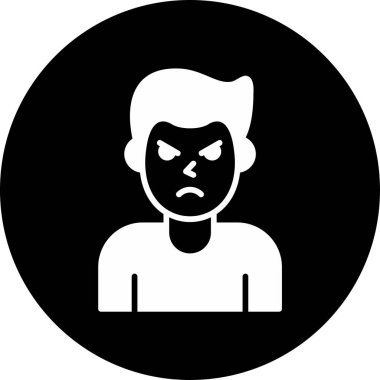 kızgın ifade vektör illüstrasyon tasarımı 