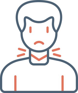 Tiroid. Web simgesi basit illüstrasyon