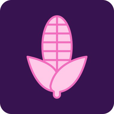 Mısır web simgesi, basit vektör illüstrasyonu