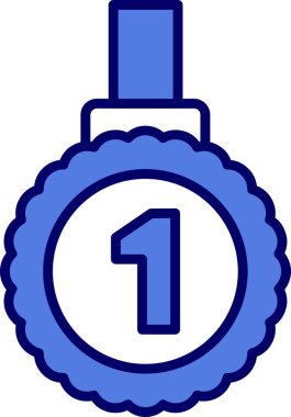 İlk yer madalya vektör çizim 