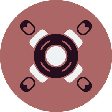 Basit simgeyi karşılama vektör illüstrasyonu