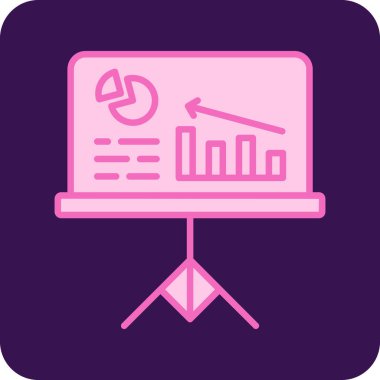 Analiz grafiği simgesi web simgesi basit illüstrasyon