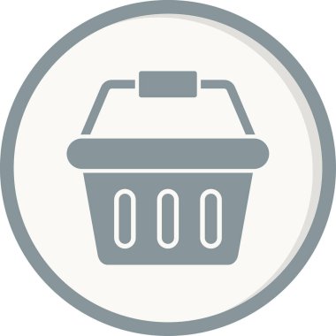 Alışveriş sepeti ikonu vektör illüstrasyonu