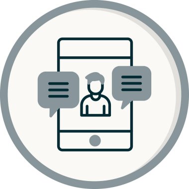 Sohbet mesajı vektör illüstrasyonu