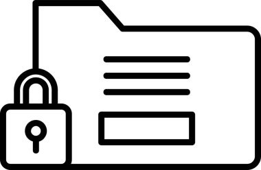 Basit Gizli simge vektör illüstrasyonu