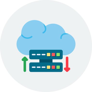 ağ paylaşım sunucu vektör illüstrasyonu