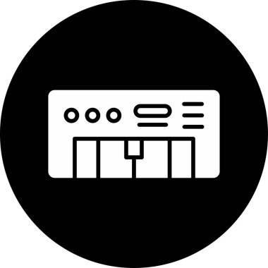 piyano müzik ikonu vektör illüstrasyonu                        