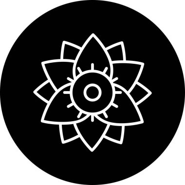 güzel çiçek vektör simgesi 