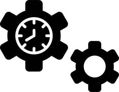 Zaman yönetimi simgesi vektör illüstrasyonu