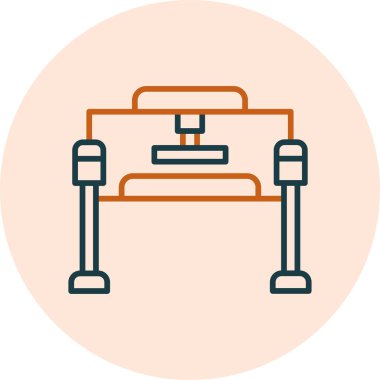 Basın Makinesi Simgesi, Beyaz Arkaplan Vektör ResmiComment 