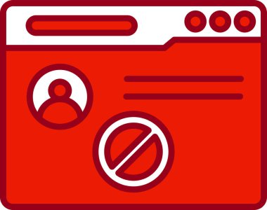 Yasaklı kullanıcı hesabı vektör illüstrasyonu 