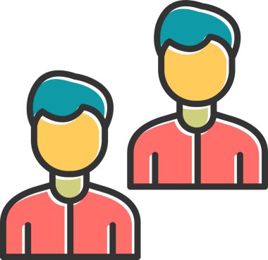 Takım. Web simgesi basit illüstrasyon