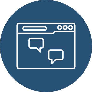 Sohbet mesajı vektör illüstrasyonu