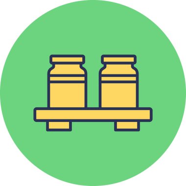 İki kavanoz kutsal kişilerin resmi, vektör çizim 