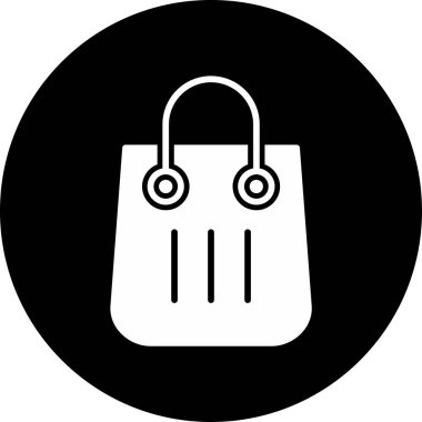 Alışveriş poşeti ikon vektör illüstrasyonu