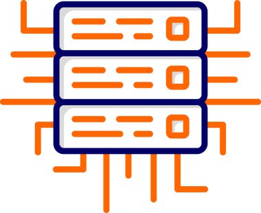ağ paylaşım sunucu vektör illüstrasyonu